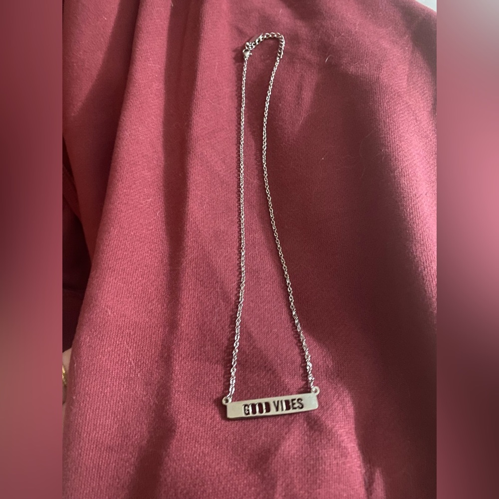 NWOT Good Vibes stainless steel necklace